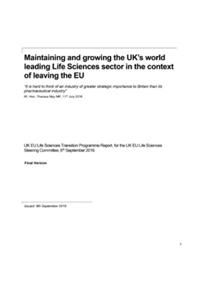 UK EU Steering Group Report