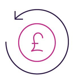 Circular arrow with pound sign icon