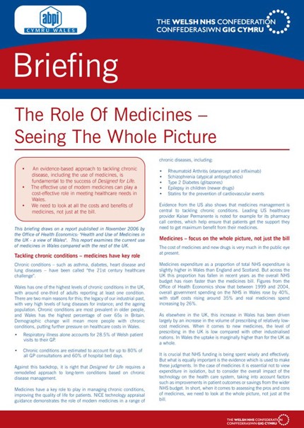 The role of medicines briefing