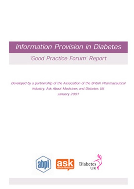 Information provision in diabetes - 'Good Practice Forum' report