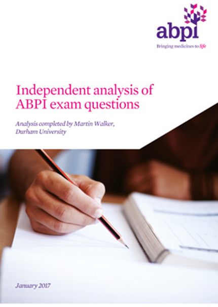 Independent analysis of ABPI exam questions