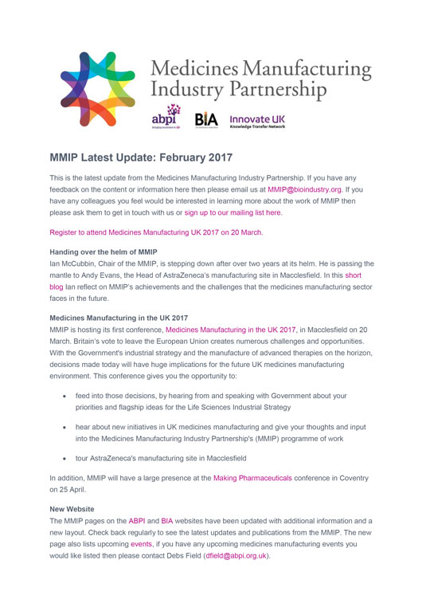 MMIP Newsletter - February 2017