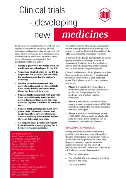 Current issues in clinical trials