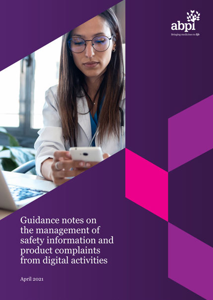 Guidance notes on the management of safety information and product complaints from digital activities