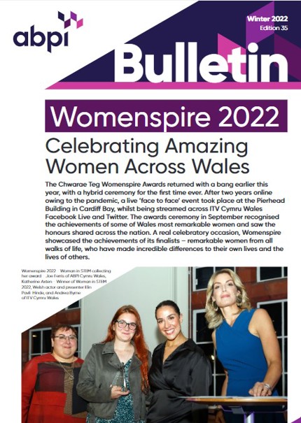 ABPI Cymru Wales Bulletin Edition 35 Winter 2022 ED&I Cover